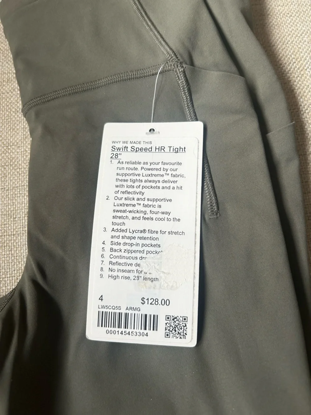 🆕 NWT Lululemon Swift Speed HR Tight 28” Army Green - Picture 6 of 6